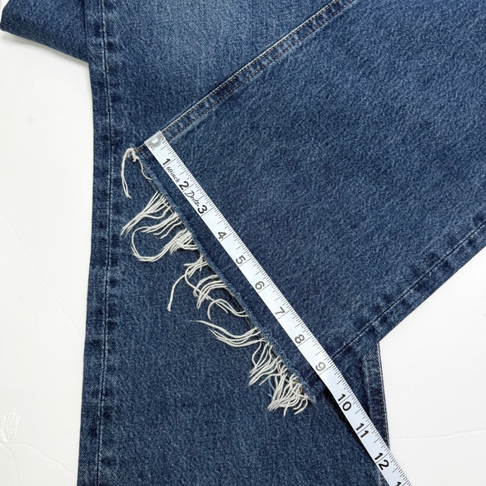 NWT AGOLDE Leena Jean Petite 27P Denim Baby Boot Cut 31" Raw Hem Anthropologie - Picture 10 of 14